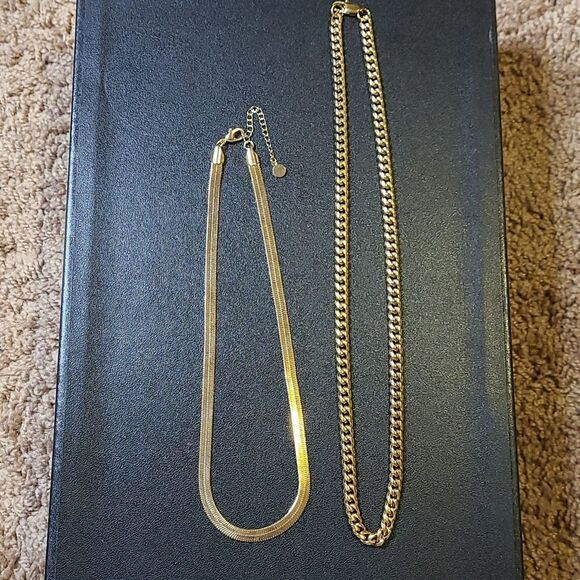 New Gold plated vintage yellow necklaces - Picture 1 of 5